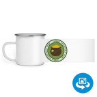 Кружка металлическая белая (круговая запечатка)