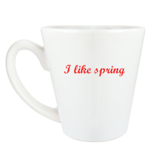 Чашка Латте с принтом 'Spring'