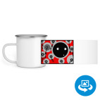 Кружка металлическая белая (круговая запечатка)