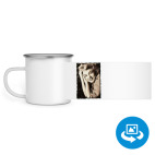 Кружка металлическая белая (круговая запечатка)