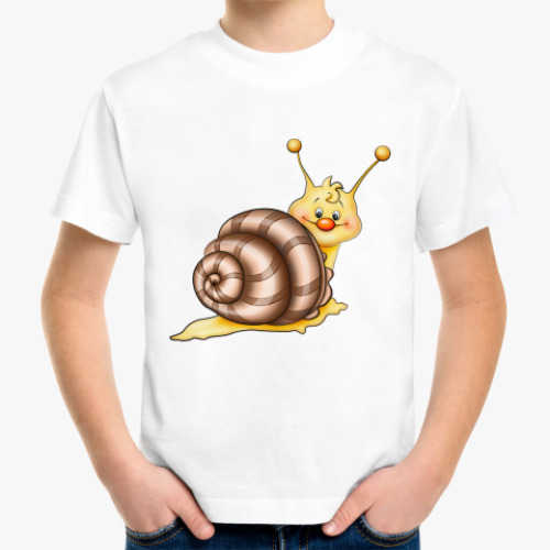 Детская футболка с принтом УЛИТКА