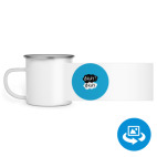 Кружка металлическая белая (круговая запечатка)