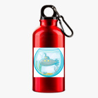 Металлическая бутылка 400 мл UV-DTF