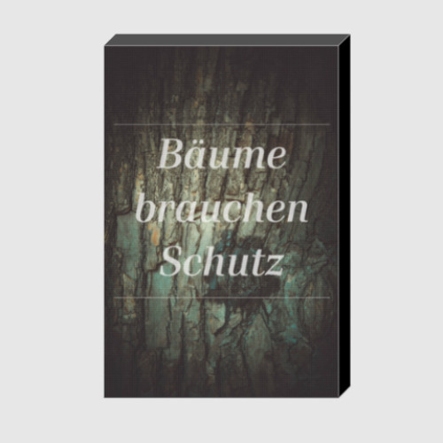 Холст с принтом Baume brauchen Schutz