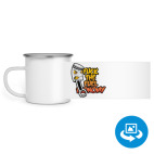 Кружка металлическая белая (круговая запечатка)