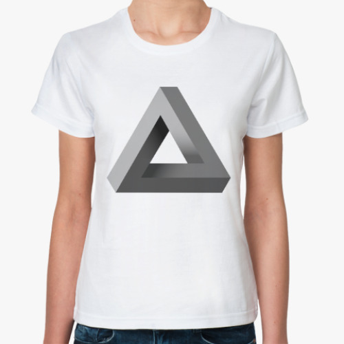 Классическая футболка Невозможный Треугольник 3D
