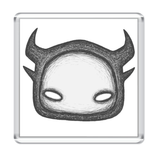 Магнит с принтом Серый