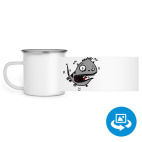 Кружка металлическая белая (круговая запечатка)