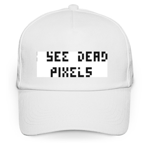 Кепка бейсболка с принтом I see dead pixels