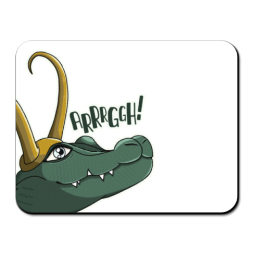 Коврик для мыши с принтом Крокодил Локи