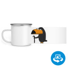 Кружка металлическая белая (круговая запечатка)