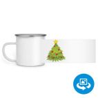 Кружка металлическая белая (круговая запечатка)