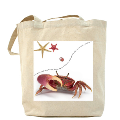 Сумка шоппер с принтом Пляж