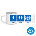 Кружка металлическая белая (круговая запечатка)