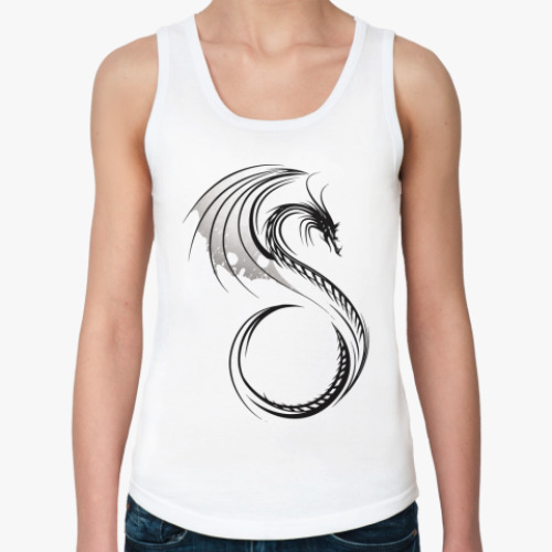 Женская майка с принтом Дракон
