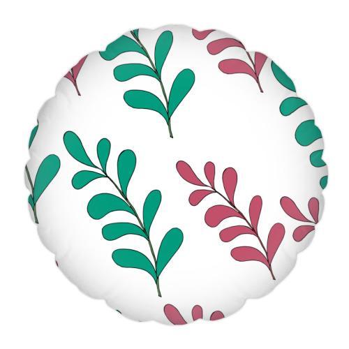 Подушка с принтом веточки