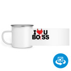 Кружка металлическая белая (круговая запечатка)