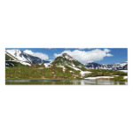 Полуостров Камчатка, горы, горное озеро, отражение