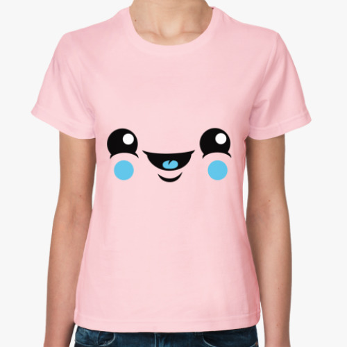 Женская футболка с принтом  няшечка