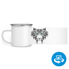 Кружка металлическая белая (круговая запечатка)