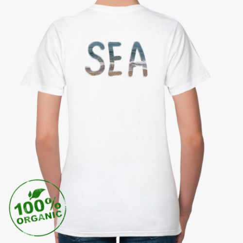 Женская футболка из органик-хлопка с принтом SEA