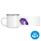 Кружка металлическая белая (круговая запечатка)