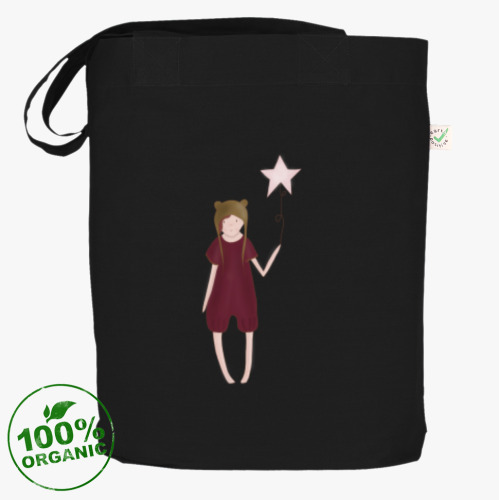 Сумка шоппер с принтом Девочка с воздушным шаром