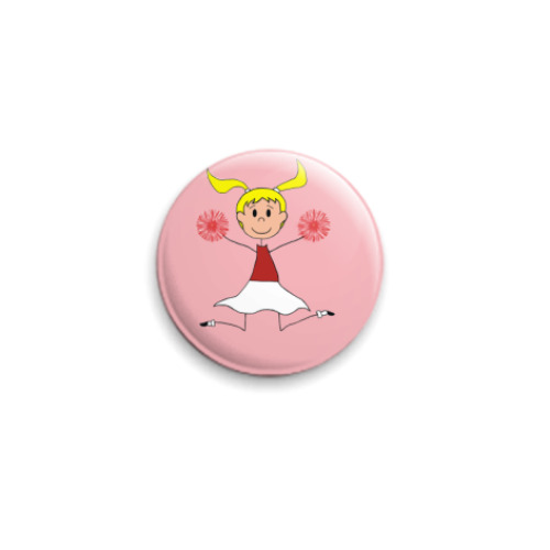 Значок 25мм с принтом  Юный Черлидер