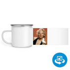 Кружка металлическая белая (круговая запечатка)