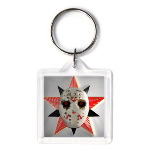 Брелок с принтом Лепромаска на сером