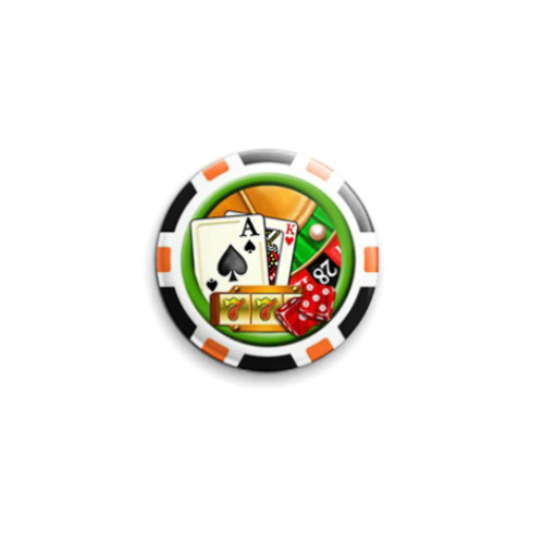 Значок 25мм с принтом Caps