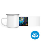 Кружка металлическая белая (круговая запечатка)