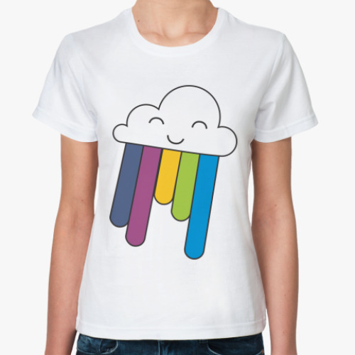 Классическая футболка с принтом Облачко