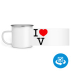 Кружка металлическая белая (круговая запечатка)