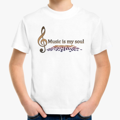 Детская футболка Music is my soul