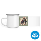 Кружка металлическая белая (круговая запечатка)