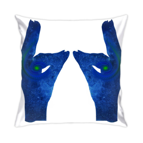 Подушка с принтом Прана-Мудра