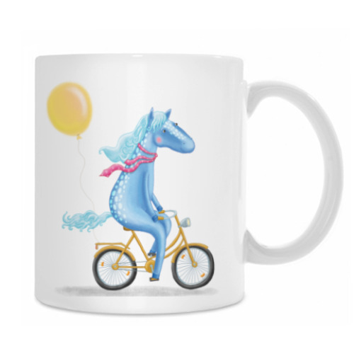 Кружка Лошадка на велосипеде
