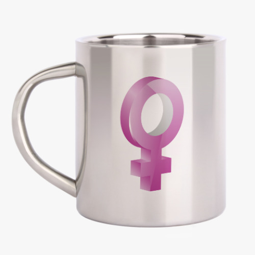 Кружка металлическая с принтом Венера Женщина