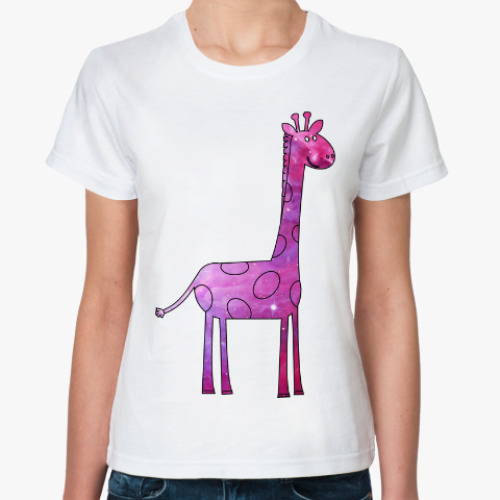 Классическая футболка Космический Жираф