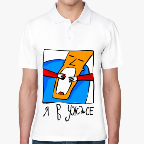 Рубашка поло с принтом Ужас