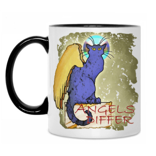 Кружка с принтом Ангелы бывают разными