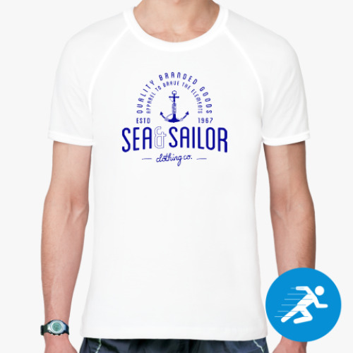 Спортивная футболка Sea and sailor, якорь
