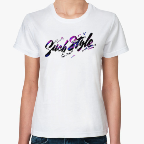 Классическая футболка с принтом Such Style