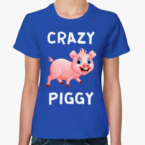 Женская футболка CRAZY PIGGY
