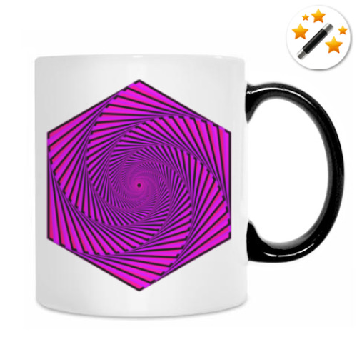 Кружка-хамелеон Узор оптическая иллюзия