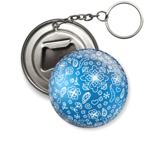 Брелок-открывашка с принтом Ёлочный шар