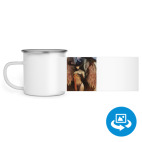 Кружка металлическая белая (круговая запечатка)