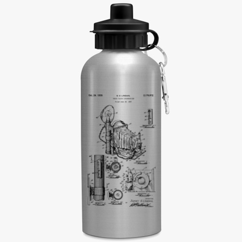 Бутылка с карабином (500 мл) Винтажная камера Патент