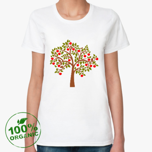 Женская футболка из органик-хлопка Яблоня